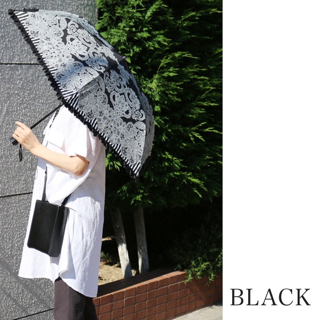ジュエルレース 晴雨兼用折りたたみ日傘 簡単開閉で使いやすい 遮光 99 9 Uvカット 可愛い 軽量 レディース 折り畳み Tv通販で大人気 7752 特集 Tv通販アウトレット Lfo