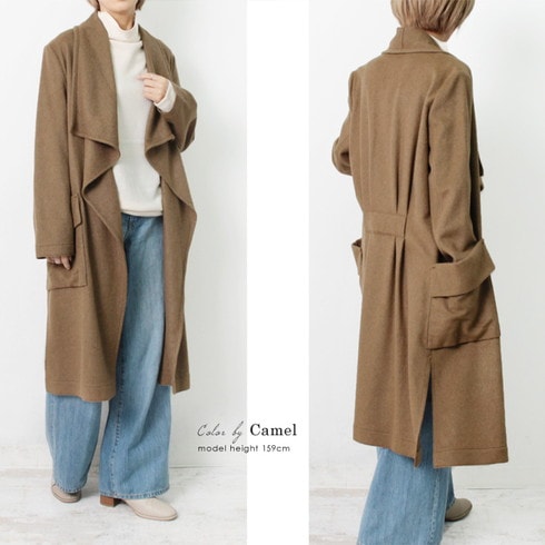 未使用品✨ブラミンク　キャメルヘヤー100％　ロングダッフルコート　大きいサイズ 未使用品✨ブラミンク キャメルヘヤー100％ ロングダッフルコート