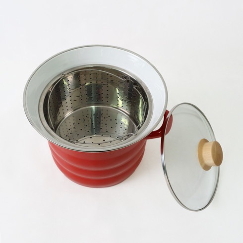 訳あり 富士ホーロー パスタポット♪両手鍋 20cm IH対応 富士ホーロー