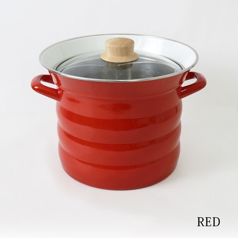 訳あり 富士ホーロー パスタポット♪両手鍋 20cm IH対応 富士ホーロー