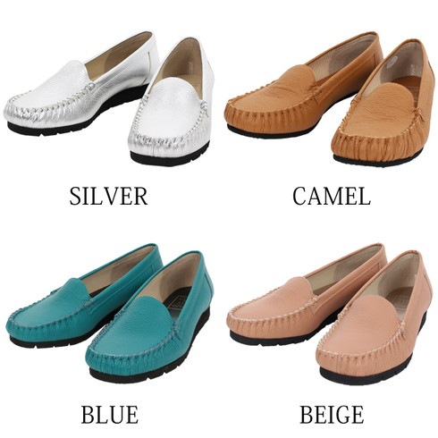 送料無料 シューズ モカシン スリッポン ローファー 牛革 本革