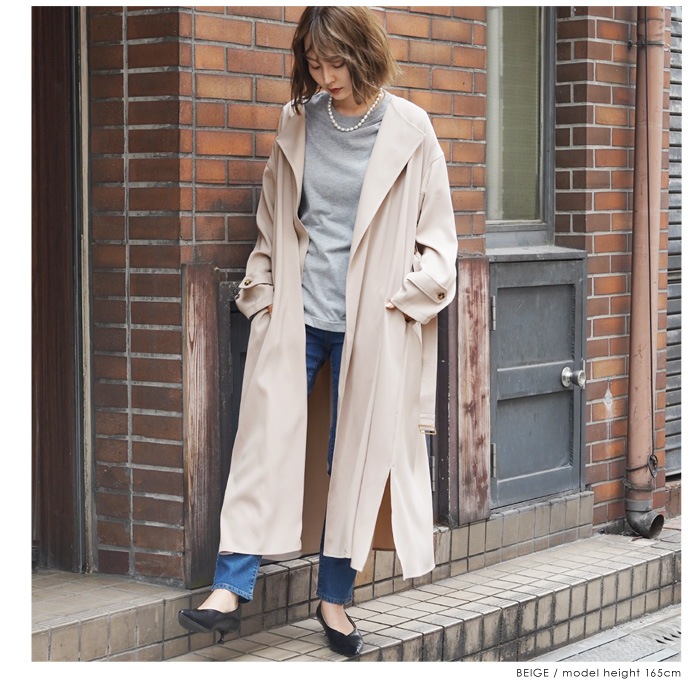 ロング丈 薄手コート