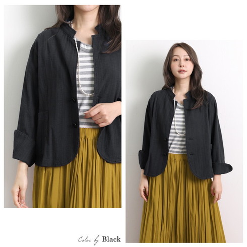 新品タグ付きGRANDMA MAMA DAUGHTER ジャケット コットン 送料無料 GRANDMA MAMA DAUGHTER グランマ・ママ・ドーター ジャケット