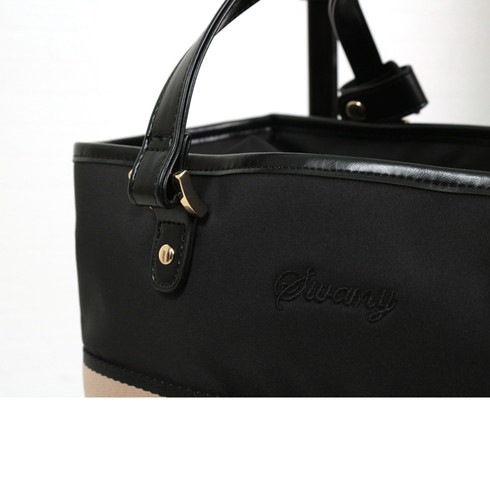 スワニー トートキャリー アクティブタウントート 4輪ストッパー付　ブラック スワニー トートキャリー アクティブタウントート 4輪ストッパー