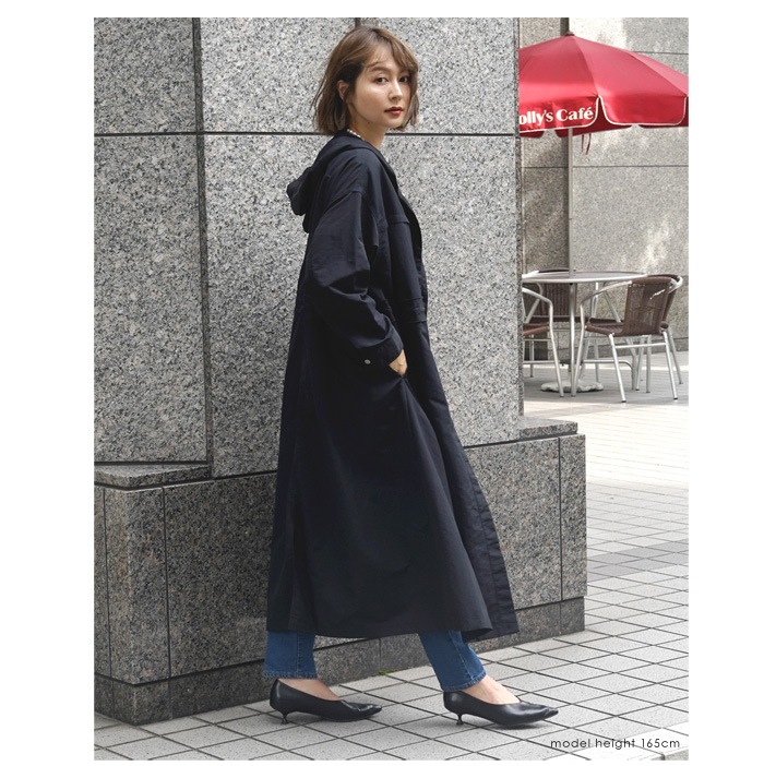 訳あり タグカットのため 撥水加工 フード ロングコート 花粉ガードも施した万能アウター トレンチコート レディース アウター ロング丈 薄手 スプリングコート ロングコート 羽織り トレンチ ネイビー ベージュ 36 38 429 完売商品 アパレル 雑貨 Lfo