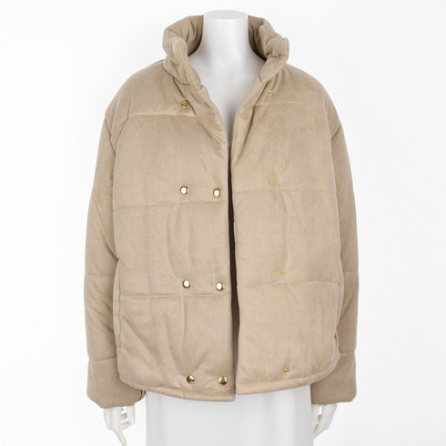 ジャケット 中綿 ブルゾン フェイクスエード 軽量 ダウン○レディース