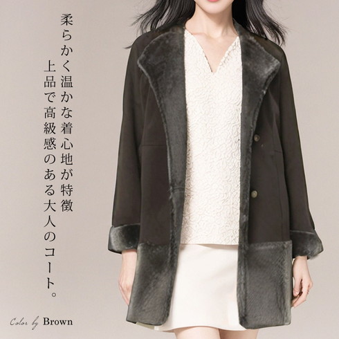 リアルムートンコート sankyo shokai リアルムートン ［OLIVIERI］ ムートン ロング