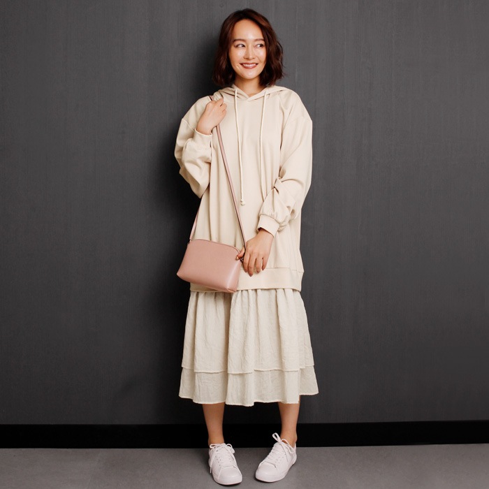07T231☆ MARTHA・sneake 新品 フーディー ロングワンピース MARTHA・Sneak】マーサ・スニーク☆ドッキングパーカー