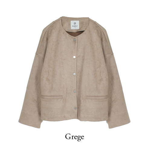 訳あり某ブランド フェイクスエードノーカラージャケット ブルゾン レディース カジュアル 長袖 ジップ 無地 アウター 羽織り シンプル 大人 ストレッチ グレージュ ネイビー メーカー希望小売価格 9 680 すべての商品 Lfo