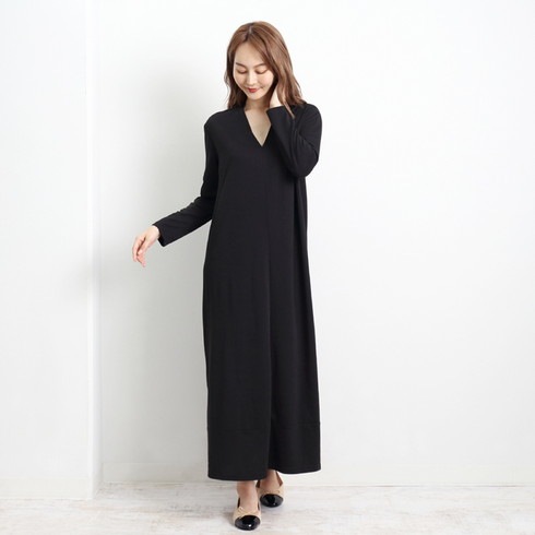 MARTHA】マーサ☆Vネックフレアロングワンピース＜メーカー希望