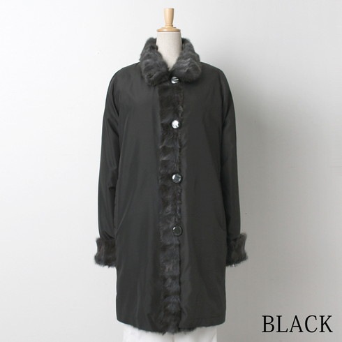 送料無料 ファーコート ロシアリス リアルファー 毛皮 2WAY