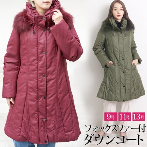 美品　La MODE 毛皮　フォックスファー　ダウンコート　2way L 送料無料 フォックスファー リアルファー 毛皮 ダウンコート 2WAY