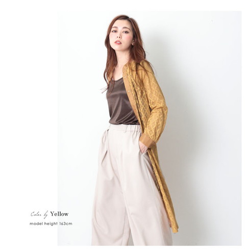 レースブラウスワンピース ワンピース レース ブラウス 羽織り 薄手 長袖 透け感 ロング丈 膝下 ひざ下 上着 レディース ワンピース 大人 上品 大きいサイズ L Ss ワンピース マキシワンピース Lfo