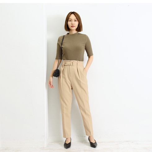 ラスト数点！訳あり タグカット タック テーパード パンツ♪足長美脚  