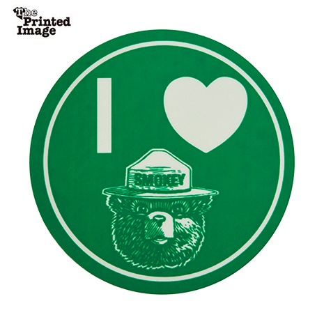 スモーキーベア I LOVE SMOKEY ステッカー 畜光