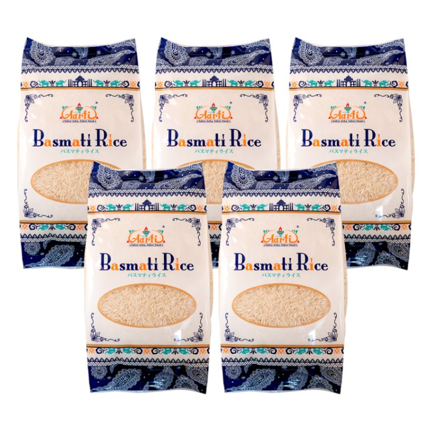 神戸アールティー バスマティライス パキスタン産 5kg 1kg×5袋 Basmati Rice 神戸アールティー 通販 スパイス インド料理 香りの女王 常温便 長粒種 Aromatic Rice バースマティー 米 Basmati Rice バスマティーライス 香米