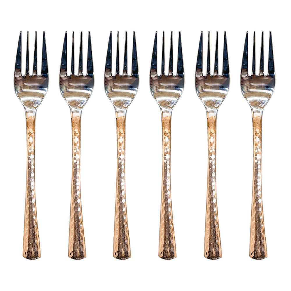 フォーク ６本セット 銅装飾  インド食器  神戸アールティー