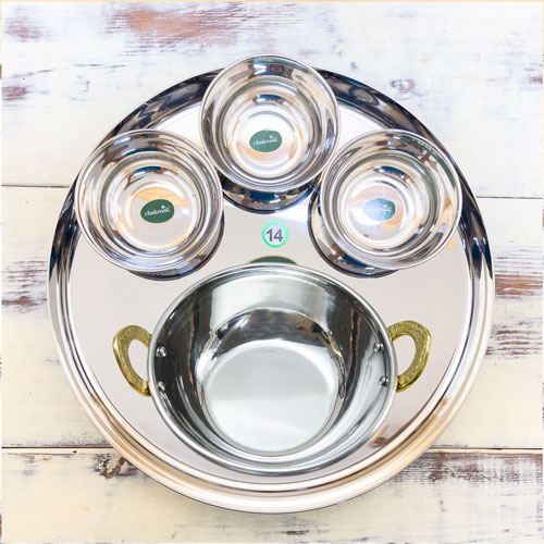 新品ハンディ(大)10個インド食器カレー皿インド製