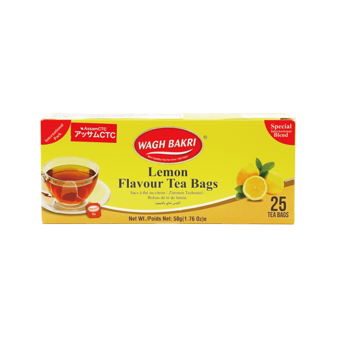 ワグバクリ レモンティーバッグ 2gx25包 各サイズ Wagh bakri lemon tea bags