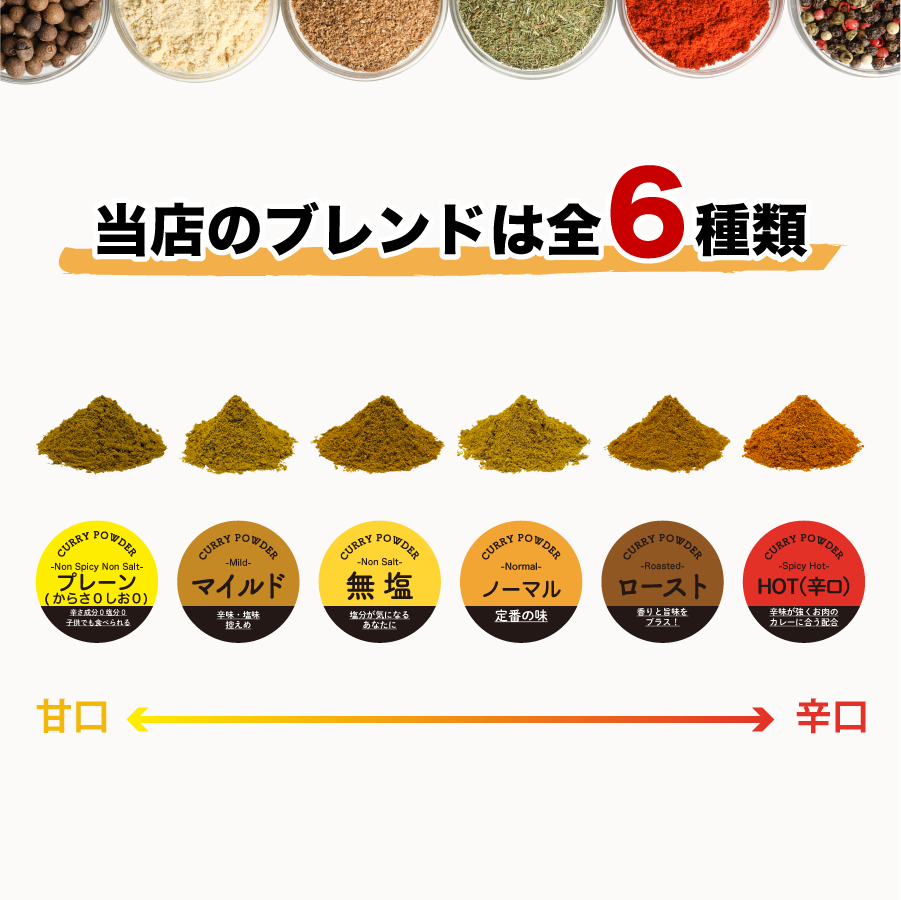 無塩カレーパウダー 100g 小麦粉不使用 Non-salt Curry Powder  メール便送料無料
