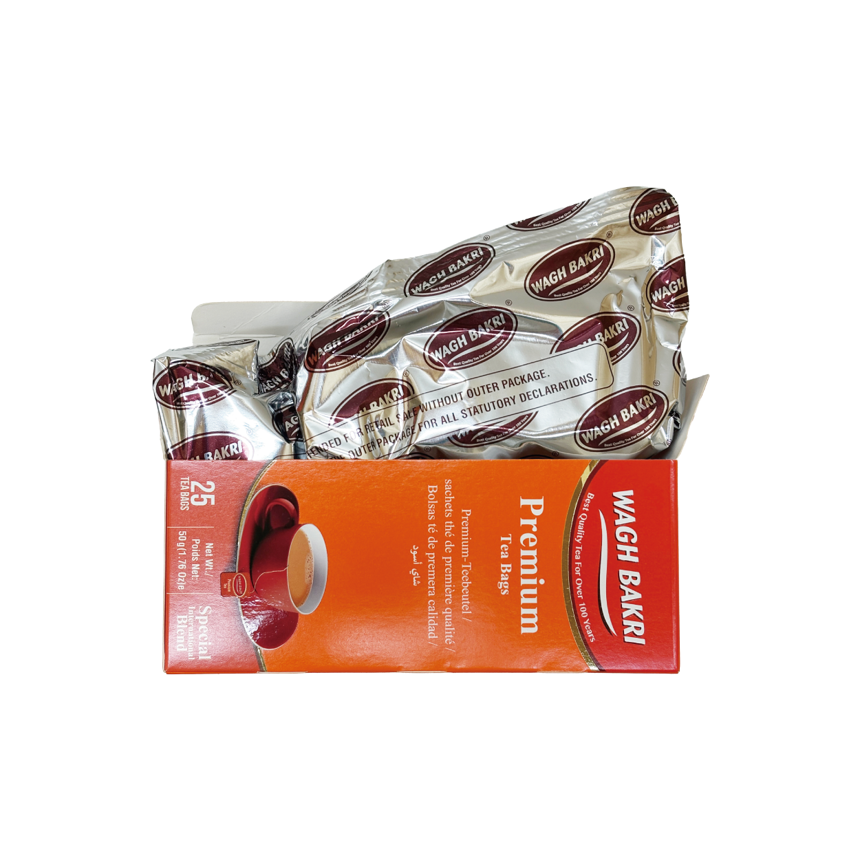 ワグバクリ プレミアムティーバッグ 2gx25包 Wagh bakri Premium tea bags 