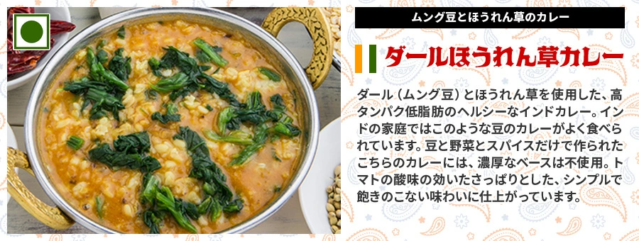 カレー250gと選べるナン1枚のセット「ダールほうれん草カレー」冷凍便【即日発送は午前9:30】