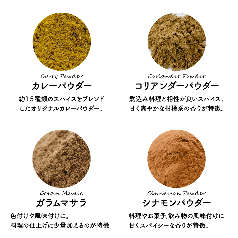 スパイスボトル8種から選べる3本セット (100g×3本)