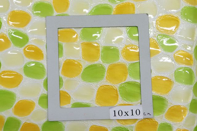 牛革 ソフトエナメル モザイクタイル調 イエロー・グリーン | 牛 | 革