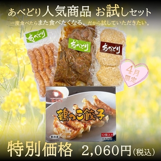 あべどり人気商品お試しセット（4月限定 Vo.2）