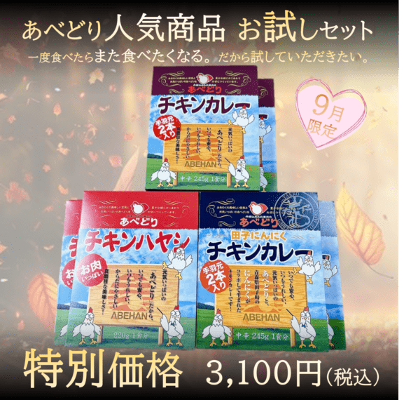 あべどり人気商品お試しセット（9月限定 Vo.2）