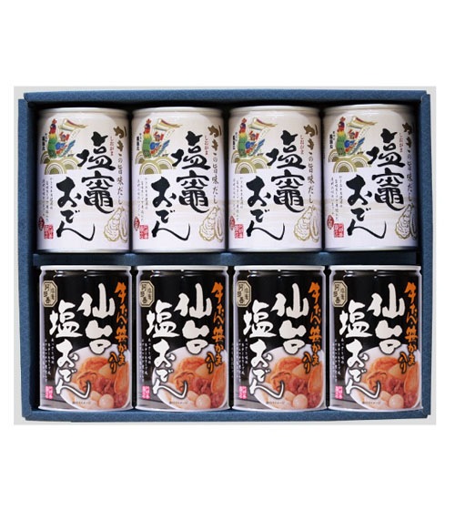 缶詰】阿部善のおでん缶 化粧箱2種8缶セット | おでん（缶詰・レトルト