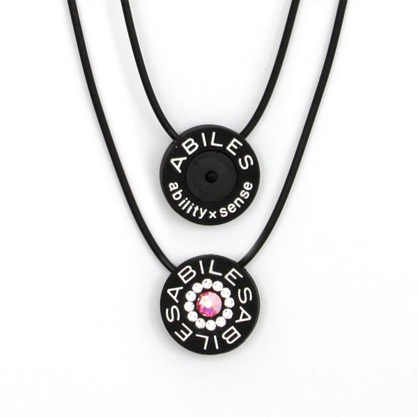 ABILES ネックレス　(ブラック) ABILES PLUS（アビリスプラス）ブラックアイネックレス（白）