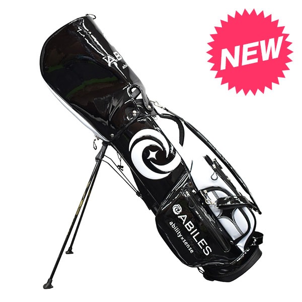 ABILES キャディバッグ【黒】エナメル素材