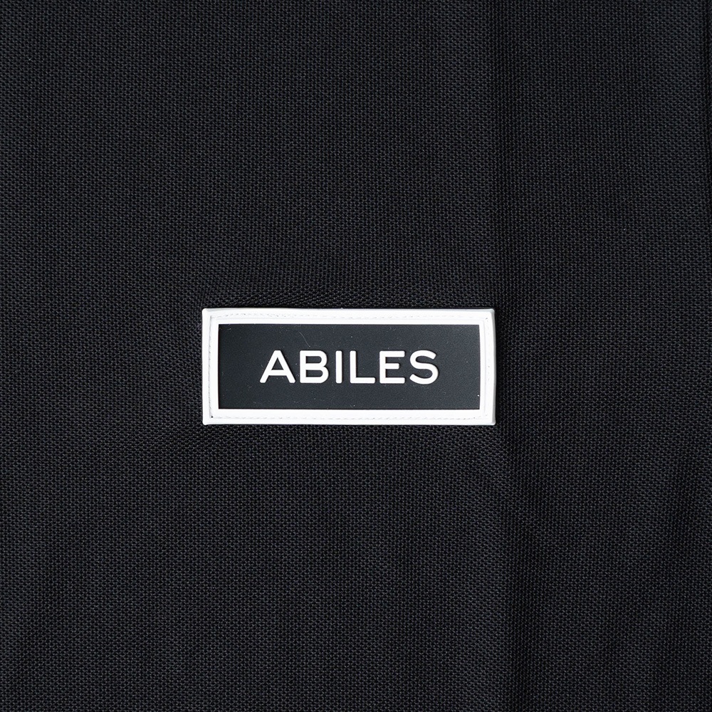 ABILES POWER Polo-Shirt 【黒×白ワッペン】