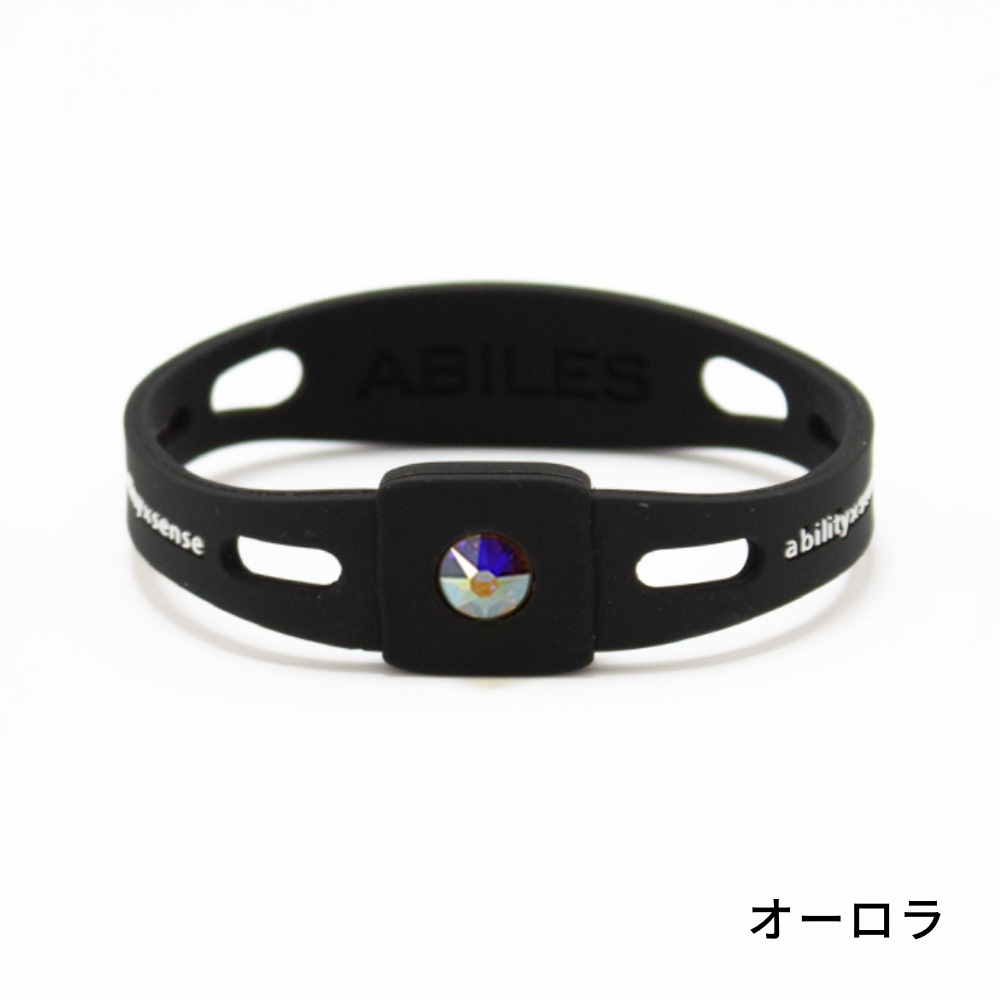 【公式オンラインショップ限定】ABILES PLUS クリスタルブレスレット/アンクレット 【黒】