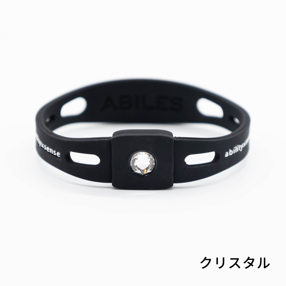 【公式オンラインショップ限定】ABILES PLUS クリスタルブレスレット/アンクレット　【黒】
