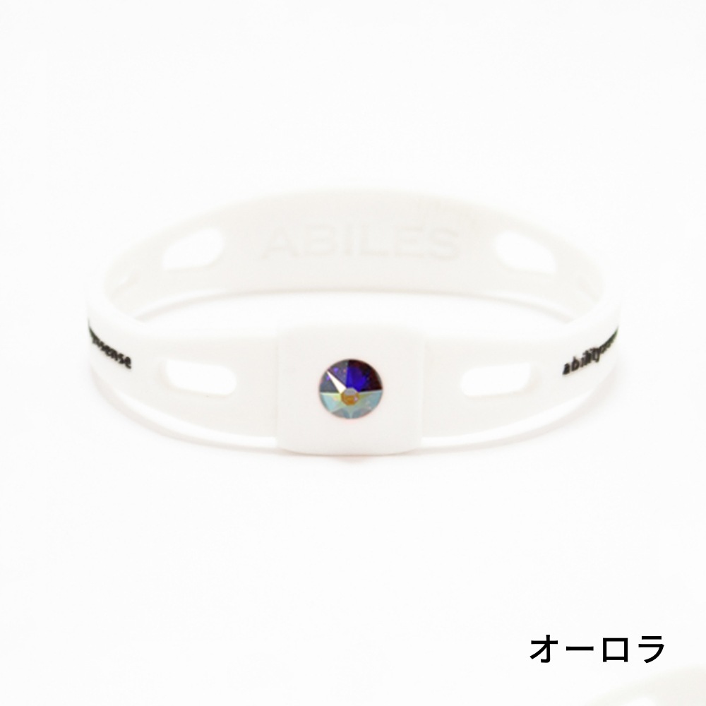 【公式オンラインショップ限定】ABILES PLUS クリスタルブレスレット/アンクレット　【白】