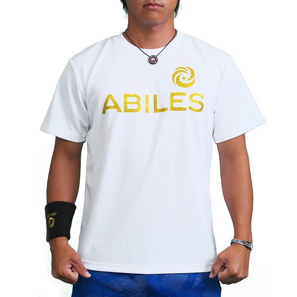 ABILES POWER Tシャツ【白×金】