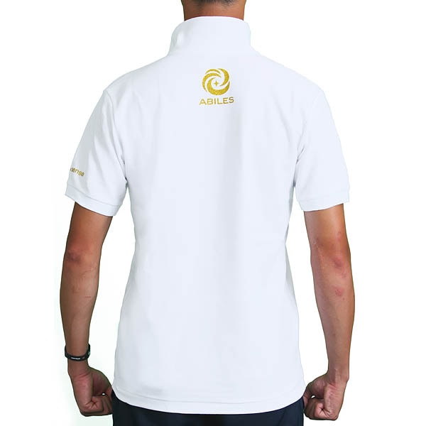 ABILES POWER ポロシャツ【白×金】