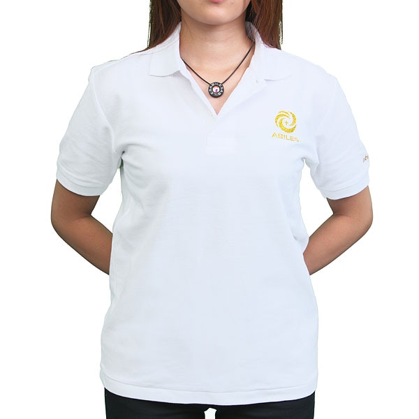 ABILES POWER ポロシャツ【白×金】