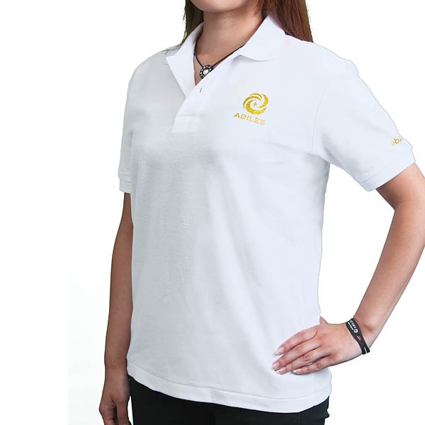 ABILES POWER ポロシャツ【白×金】