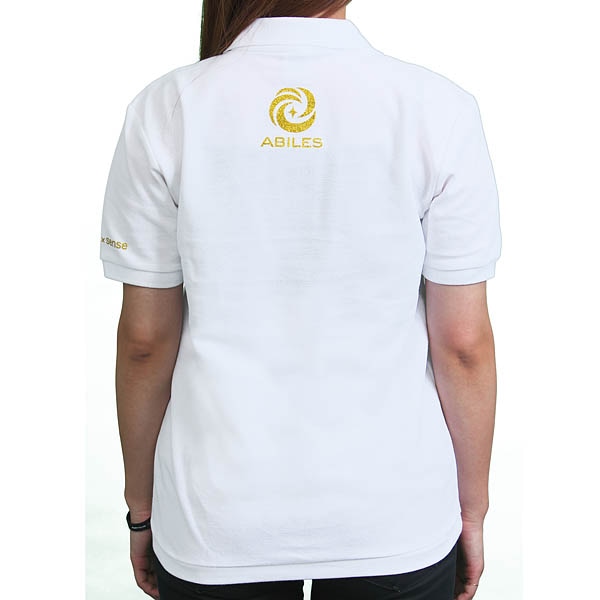 ABILES POWER ポロシャツ【白×金】