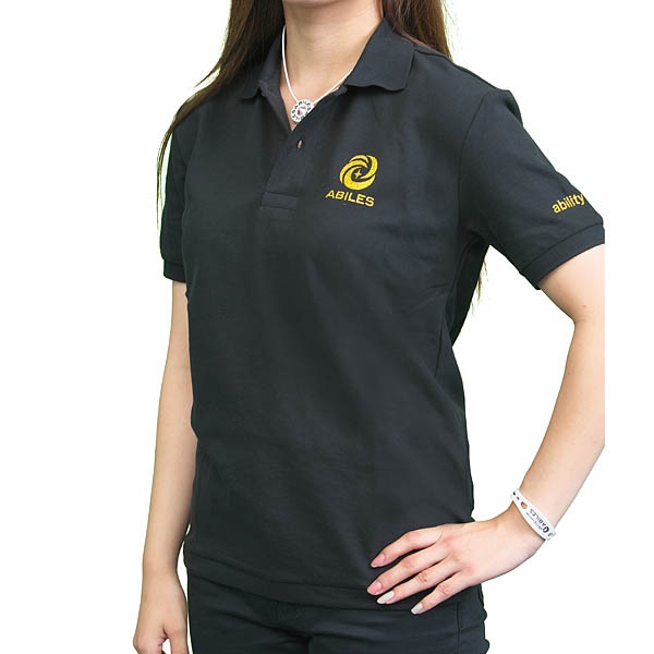 ABILES POWER ポロシャツ【黒×金】
