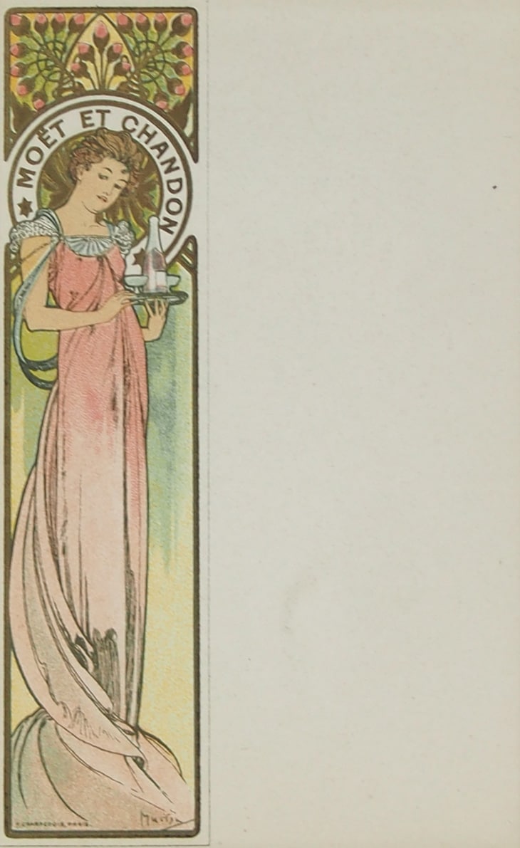アルフォンス・ミュシャ 「モエ・エ・シャンドンのメニュー・V