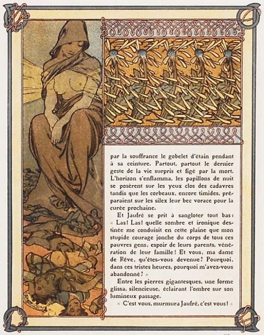 真作保証】ミュシャ「トリポリの姫君 イルゼ」オリジナルリトグラフ