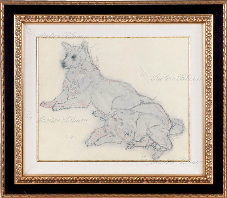 藤田嗣治、「Deux Chiens et deux chats」 藤田嗣治、「Deux Chiens et deux chats」 藤田嗣治、「Deux Chiens et