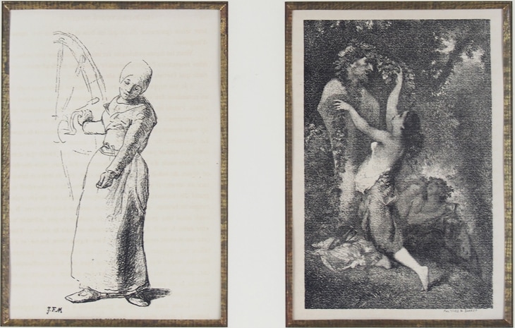 J=F・ミレー 「糸紡ぎ／牧神に捧ぐ 2点組」 | | アトリエ・ブランカ