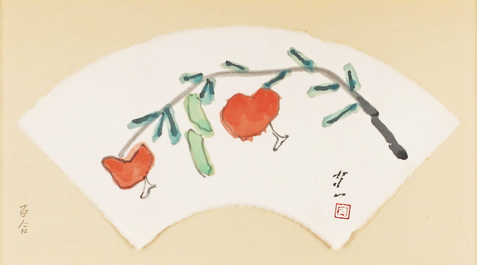 熊谷守一 色紙 肉筆 水彩 【ゆり】 熊谷守一 肉筆 水彩 色紙 【笹百合】 熊谷守一 笹百合/Web書画