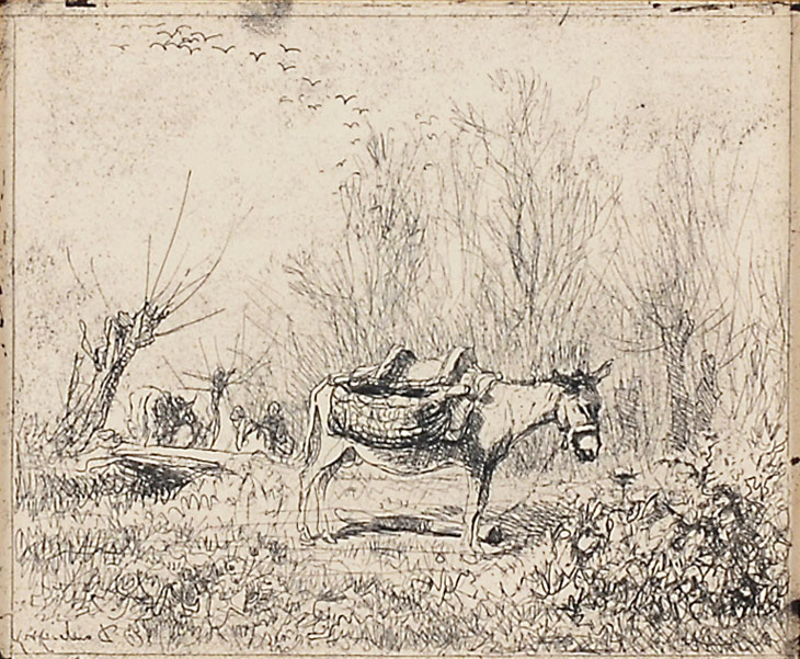 Ch=F・ドービニー 「野原にたたずむろば」 | | アトリエ・ブランカ