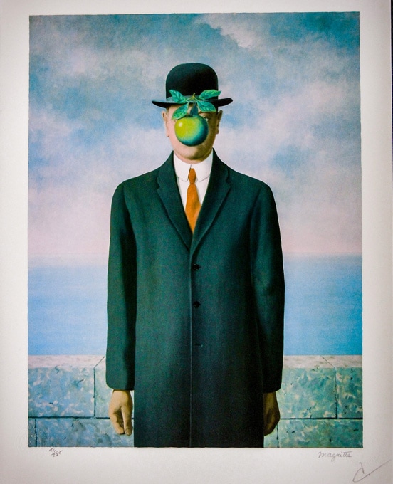 マグリット　肉筆手描きの油絵模写画　人の子 マグリット 肉筆手描きの油絵模写画 人の子 マグリット 肉筆手描きの